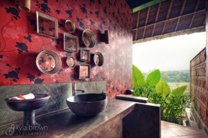 Washroom with view outside