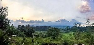 Cloud cover to Mt. Agung